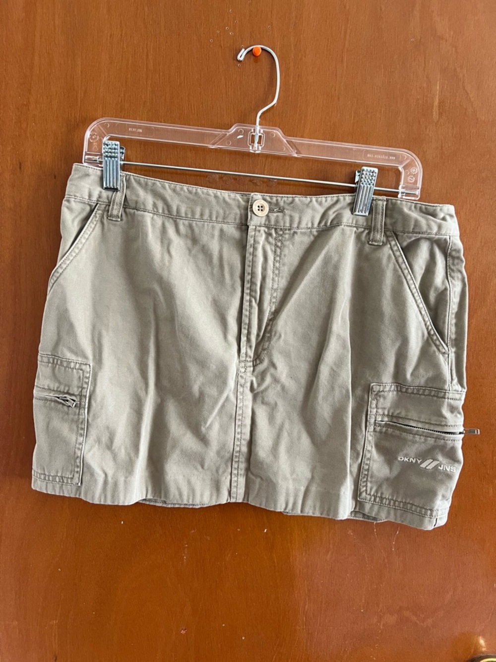 DKNY Olive Green Cargo Mini Skirt